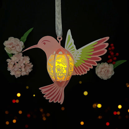 Hummingbird - 3D Animal Paper Cut Lantern File  - Cricut File  - VEKTOR KRAFT