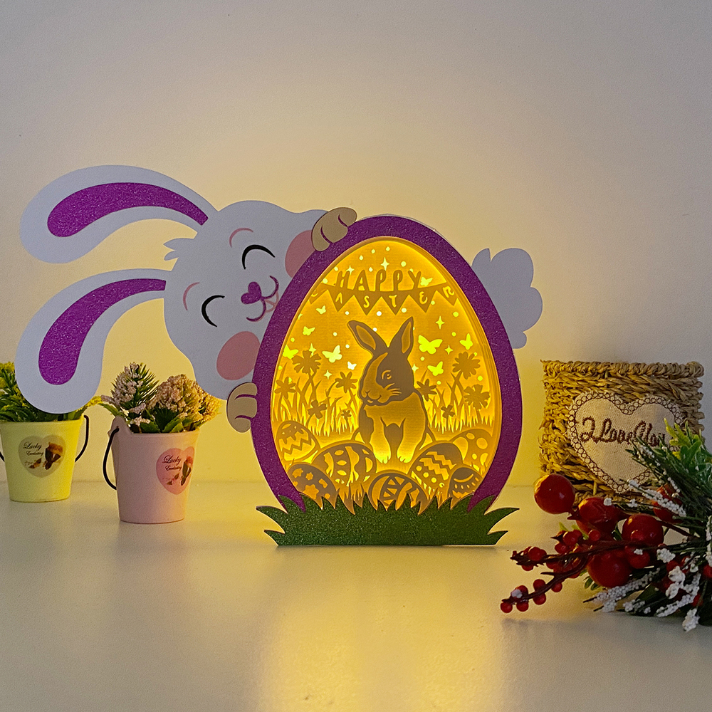 Bunny Easter – 3D Easter Egg Box 2 File - Cricut File - VEKTOR KRAFT