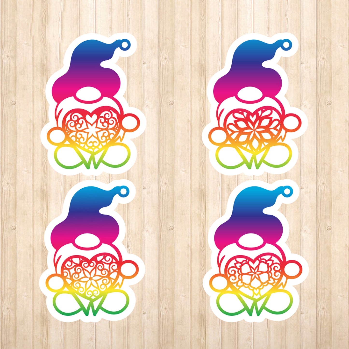 Gnome Holding Heart Stickers - Cricut File - VEKTOR KRAFT