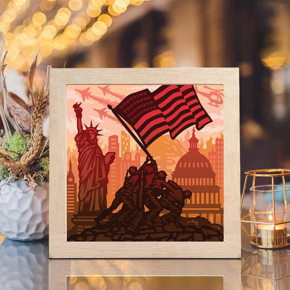 Marines 2 – 3D Lightbox SVG File for Cricut & Silhouette