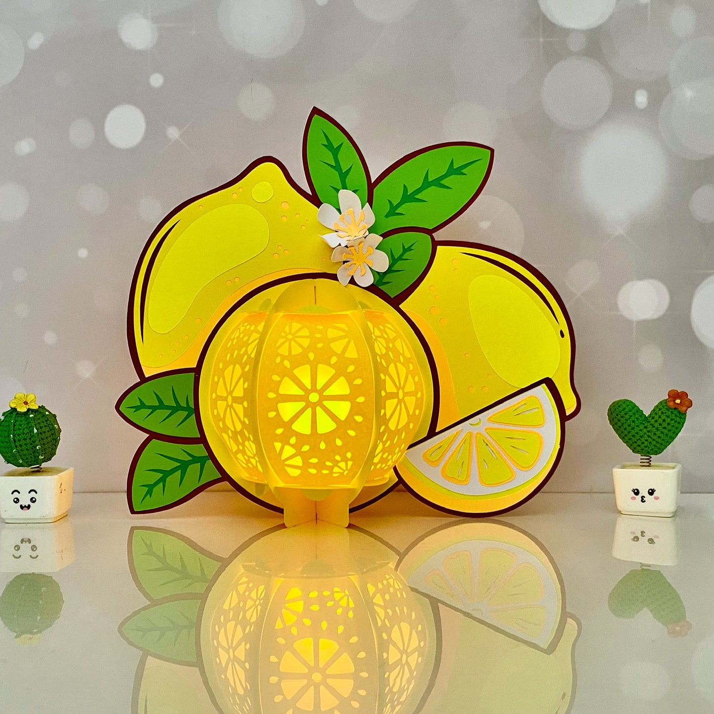 Lemon - 3D Paper Cut Lantern File  - Cricut File  - VEKTOR KRAFT