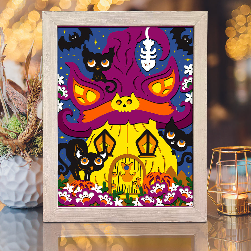 Cute Halloween House – 3D Shadow Box SVG File for Cricut & Silhouette