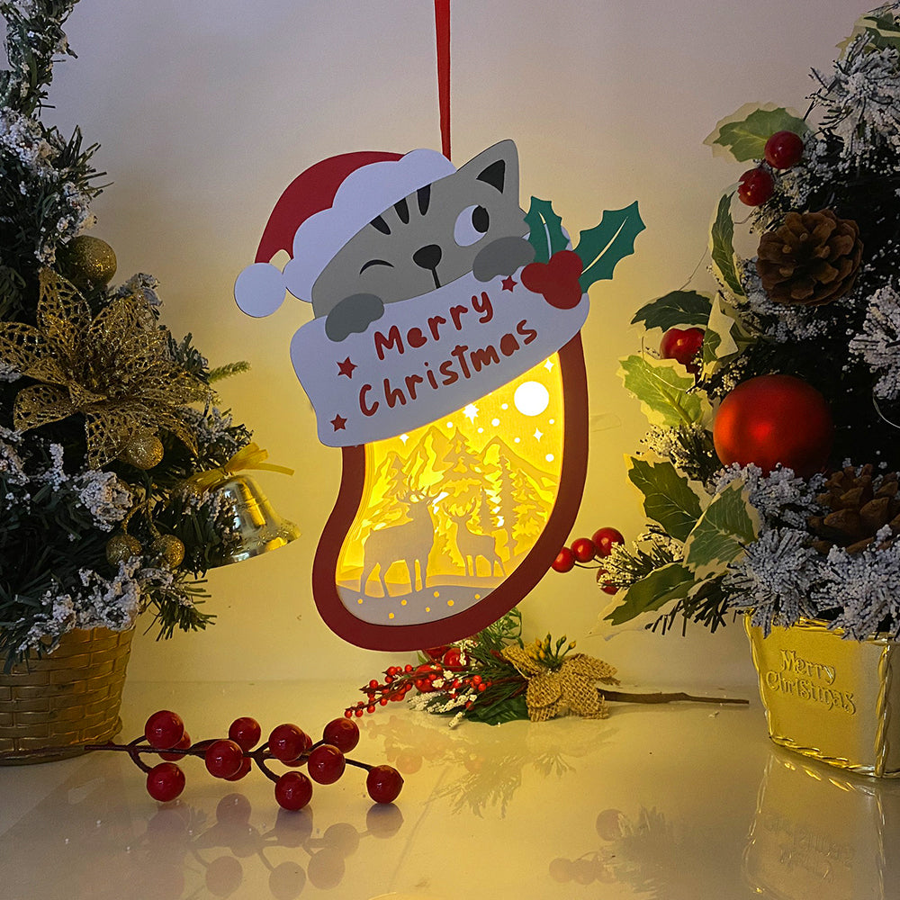 Christmas Deer 3 – 3D Box SVG File for Cricut & Silhouette