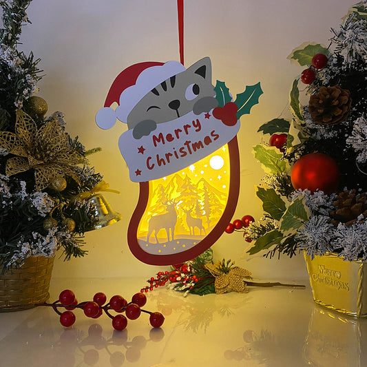 Christmas Deer 3 – 3D Box SVG File for Cricut & Silhouette