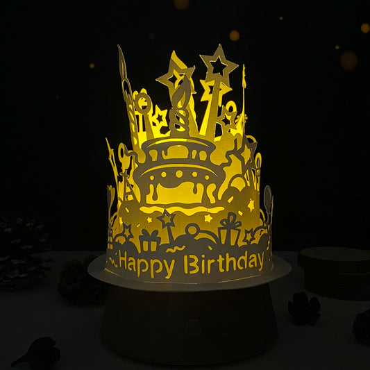 Happy Birthday 3 - 3D Dome Lantern File - Cricut File  - VEKTOR KRAFT