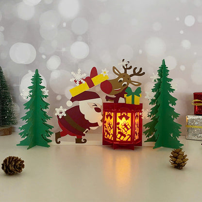 Merry Christmas - 3D Christmas Lantern File - Cricut File  - VEKTOR KRAFT