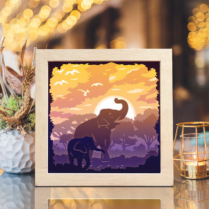 Elephant 4 – 3D Lightbox SVG File for Cricut & Silhouette