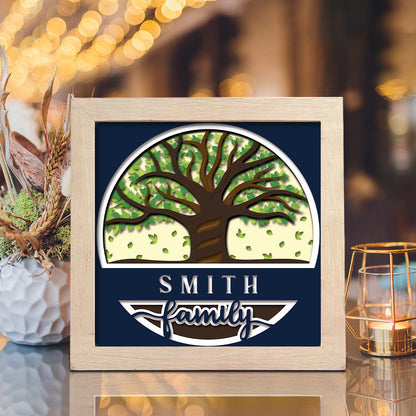 Customizable Family Tree – 3D Shadow Box SVG File for Cricut & Silhouette