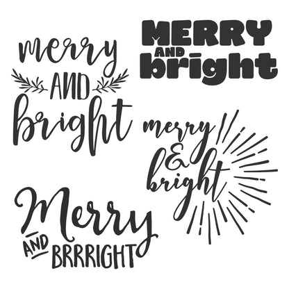 Merry and Bright - Christmas Cricut File - VEKTOR KRAFT