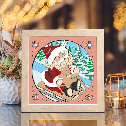 Santa Claus 6 – 3D Shadow Box SVG File for Cricut & Silhouette
