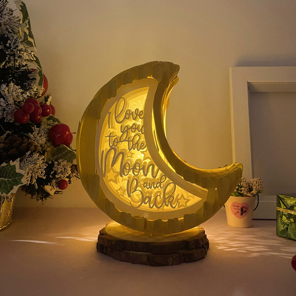 I Love You To The Moon And Back – 3D Pop-Up Card SVG File for Cricut & Silhouette