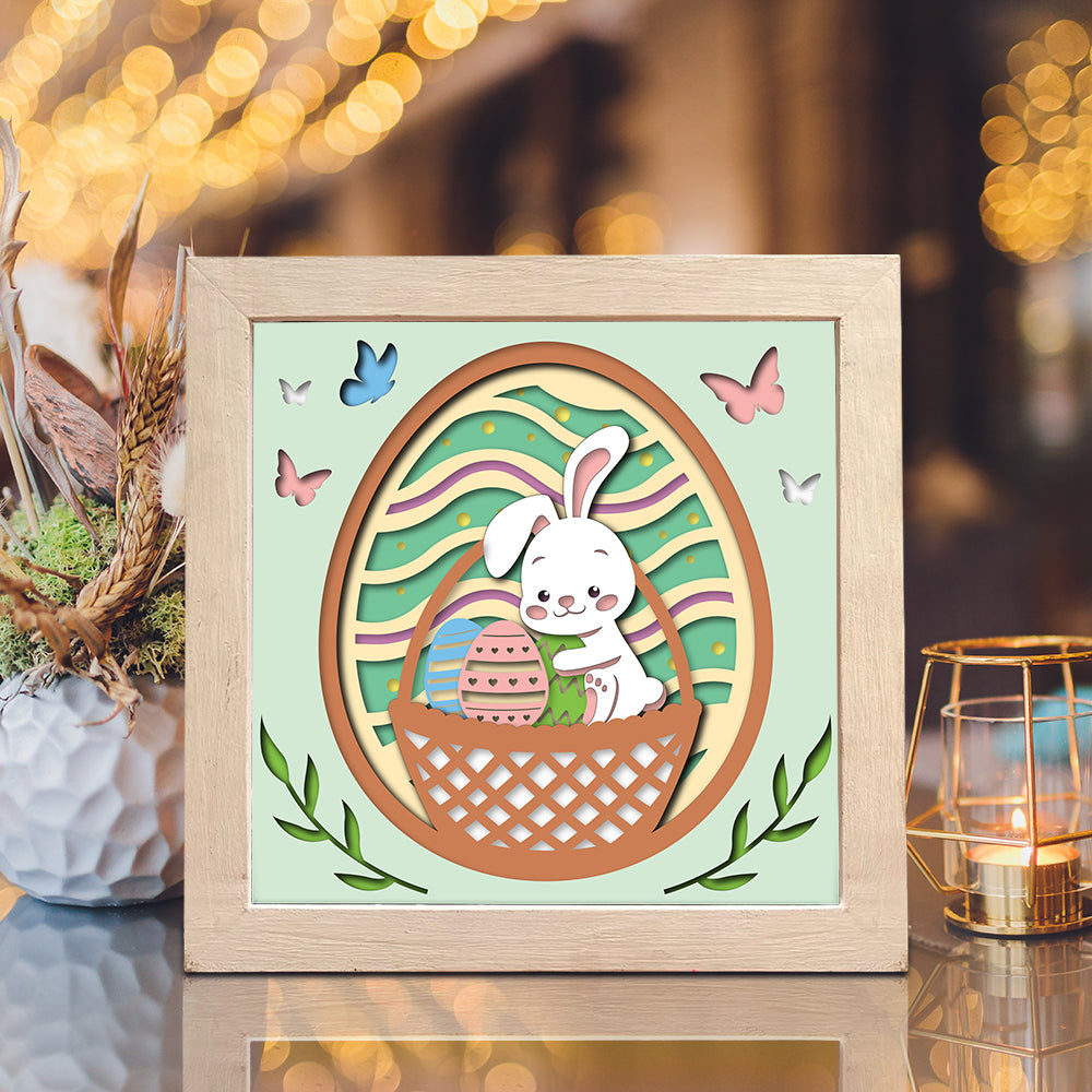 Happy Easter 2 – 3D Shadow Box SVG File for Cricut & Silhouette