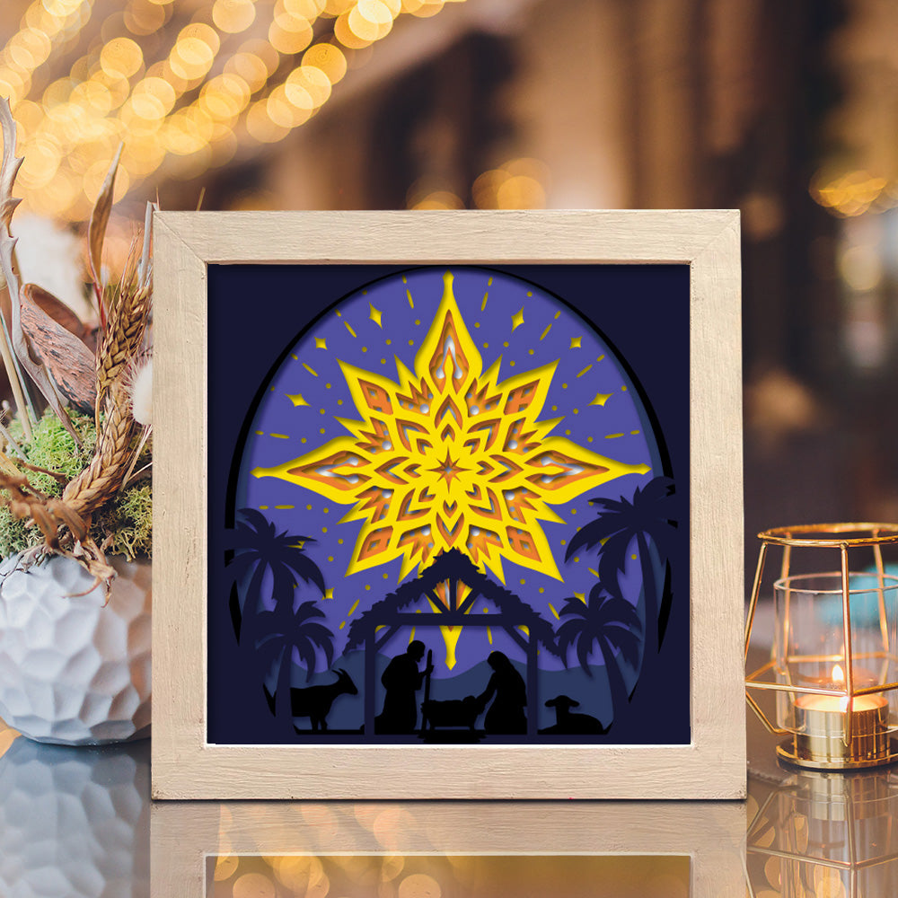 Star Nativity – 3D Shadow Box SVG File for Cricut & Silhouette