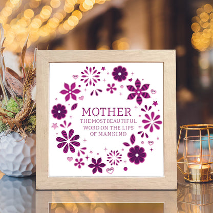 Mother Gift – 3D Paper Cut Shadow Box File - Cricut File - (8x8 inches) - VEKTOR KRAFT