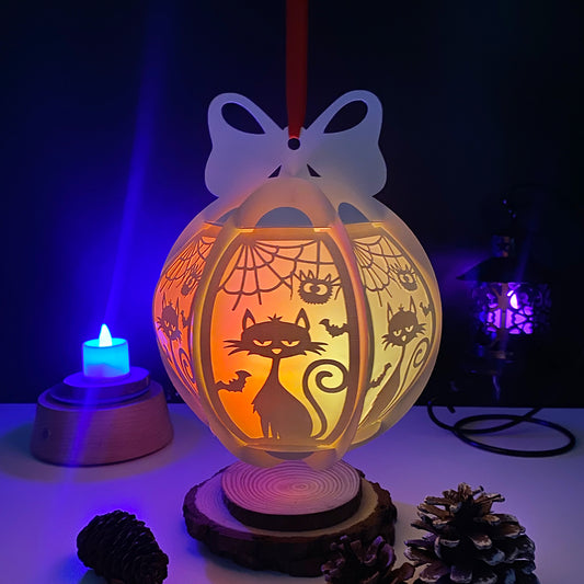 Cat - 3D Globe Lantern File - Cricut File - VEKTOR KRAFT