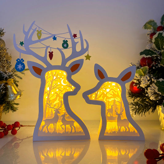 Christmas Deer – 3D Box SVG File for Cricut & Silhouette
