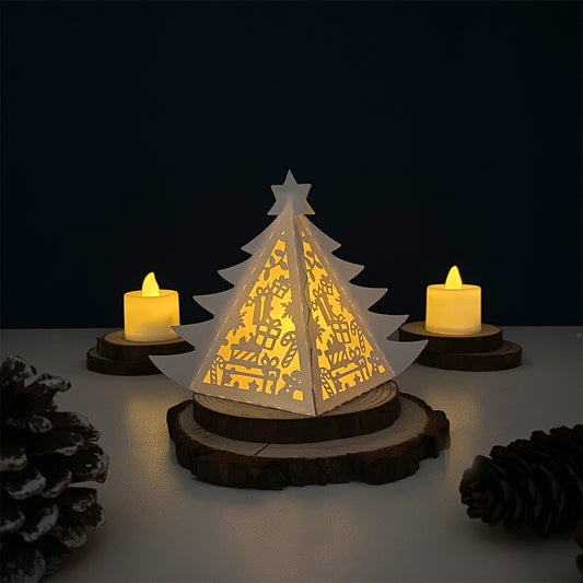 Xmas 4 - 3D Pine Lantern File - Cricut File - VEKTOR KRAFT