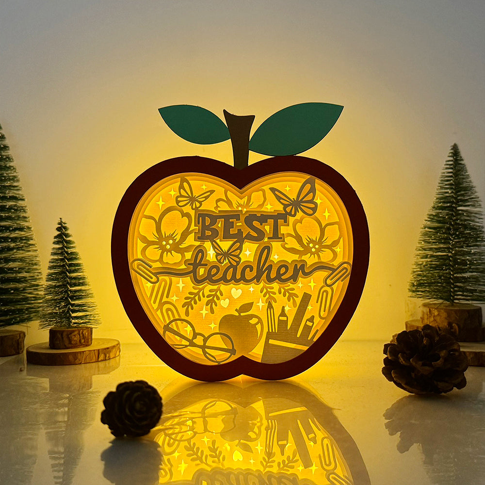 Best Teacher – 3D Box SVG File for Cricut & Silhouette