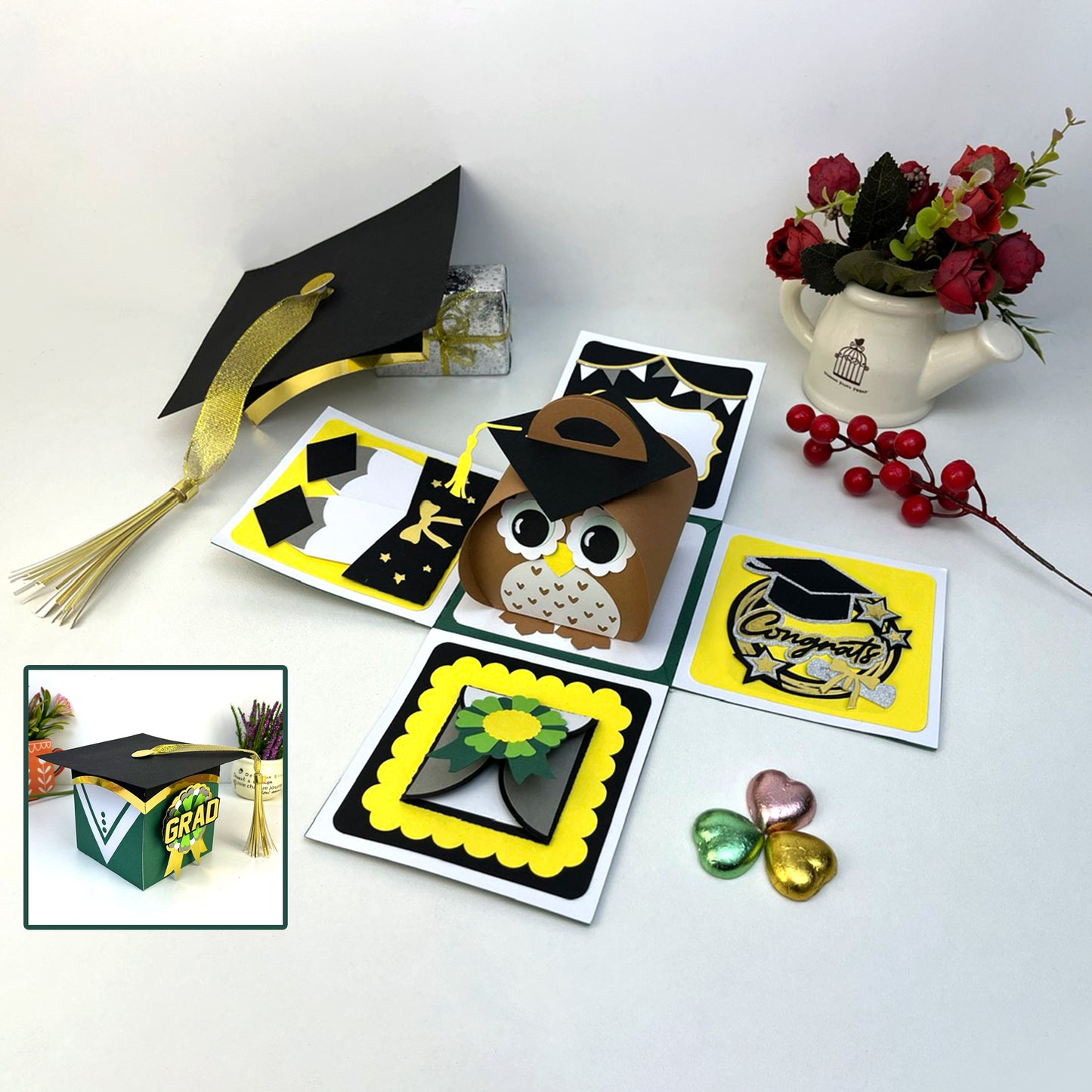Graduation 3 – 3D Box SVG File for Cricut & Silhouette