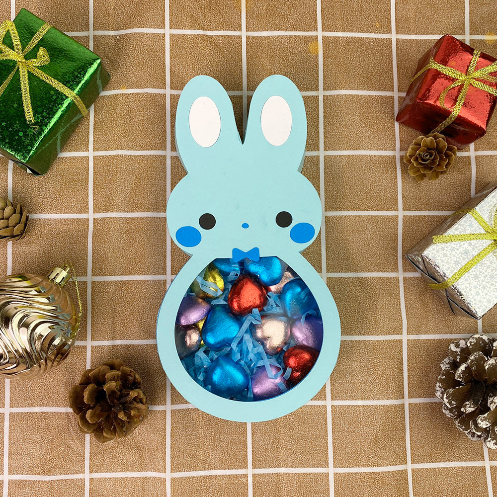 Easter Bunny Blue – Easter Bunny Candy Box File – 3D Box SVG File for Cricut & Silhouette