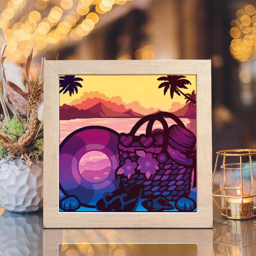 Summer Time 2 – 3D Lightbox SVG File for Cricut & Silhouette