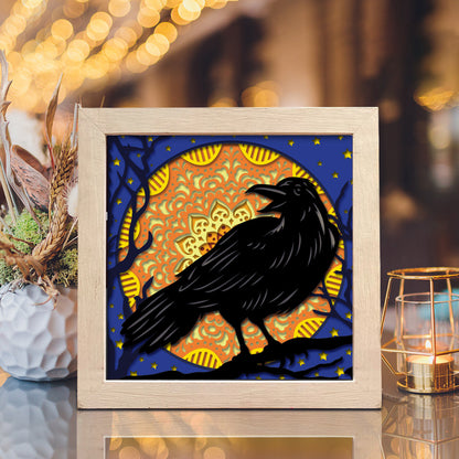 Raven Moon – 3D Shadow Box SVG File for Cricut & Silhouette