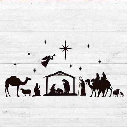 Nativity scene - Christmas Cricut File - VEKTOR KRAFT