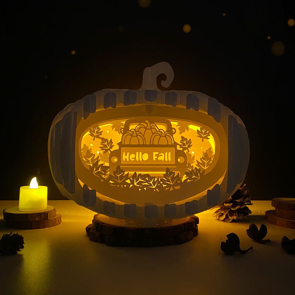 Autumn Truck – 3D Pop-Up Card SVG File for Cricut & Silhouette