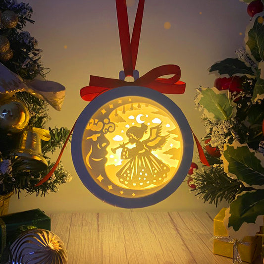 Christmas Angel - 3D Ornament Lantern File  - Cricut File  - VEKTOR KRAFT