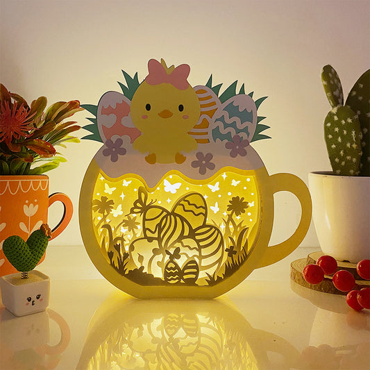 Easter Eggs – 3D Chick Cup Box File - Cricut File - VEKTOR KRAFT