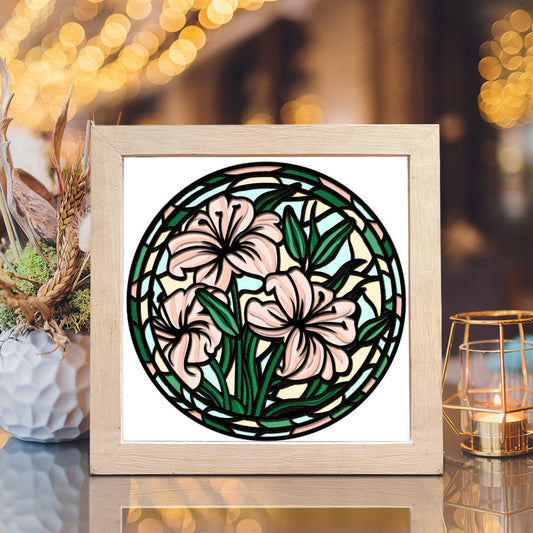 Lily Flower – 3D Paper Cut Shadow Box File - Cricut File - (8x8 inches) - VEKTOR KRAFT
