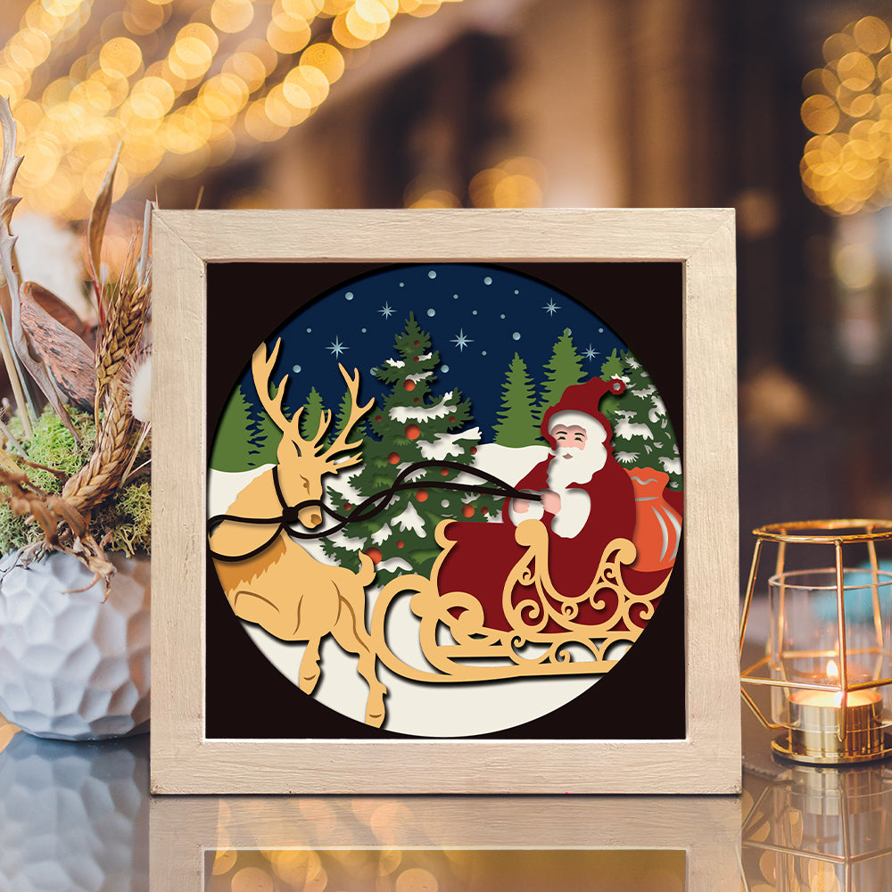 Santa Claus 14 – 3D Shadow Box SVG File for Cricut & Silhouette