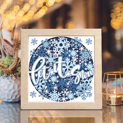Let It Snow – 3D Christmas Paper Cut Shadow Box File - Cricut File - (8x8 inches) - VEKTOR KRAFT