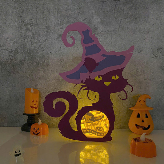 Pumpkin – 3D Witch Cat Box File - Cricut File - VEKTOR KRAFT