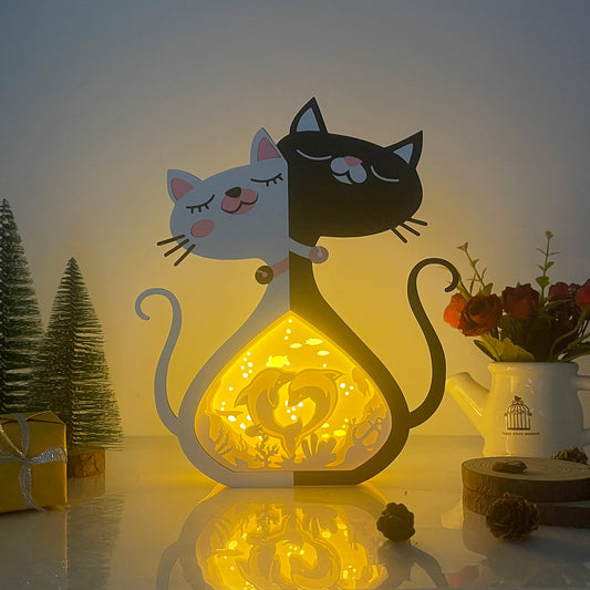 Dolphin Couple – 3D Cat Love Box File - Cricut File - VEKTOR KRAFT