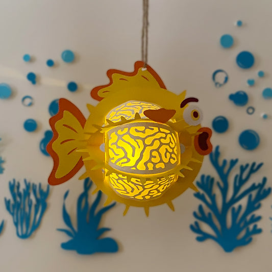 Puffer Fish - 3D Animal Lantern File  - Cricut File  - VEKTOR KRAFT