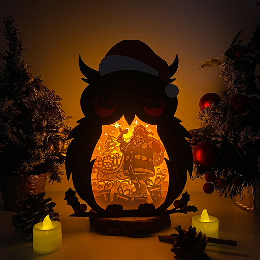 Christmas Santa 2 – 3D Christmas Owl Box File - Cricut File - VEKTOR KRAFT