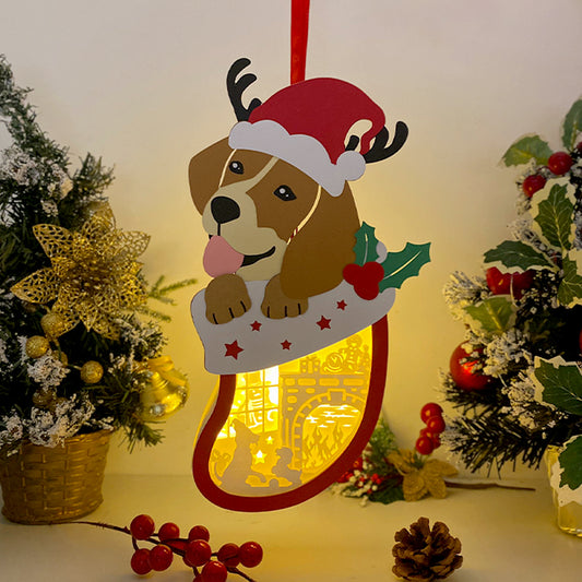 Christmas Dog – 3D Box SVG File for Cricut & Silhouette