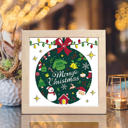 Merry Christmas 8 – 3D Shadow Box SVG File for Cricut & Silhouette