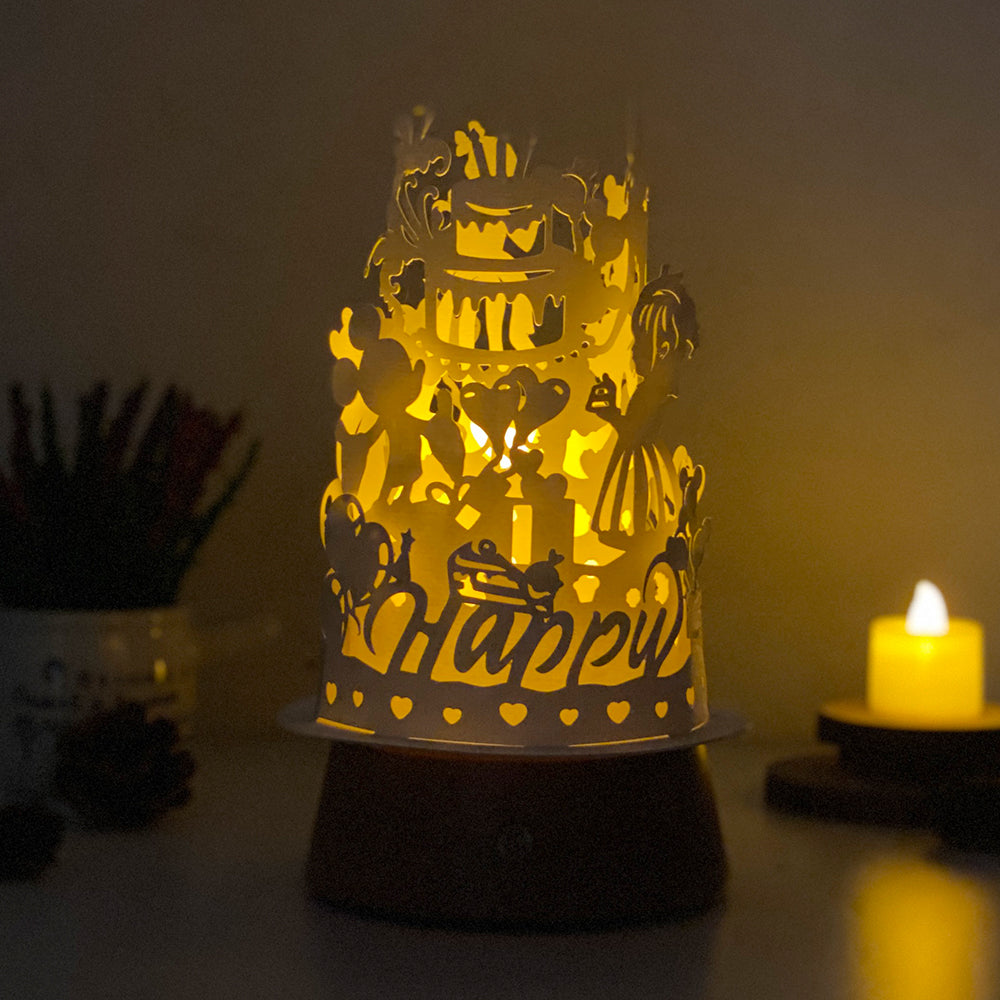 Happy Birthday – 3D Lantern SVG File for Cricut & Silhouette