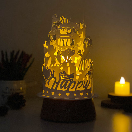 Happy Birthday - 3D Dome Lantern File - Cricut File  - VEKTOR KRAFT