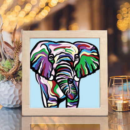 Colorful Elephant – 3D Shadow Box SVG File for Cricut & Silhouette