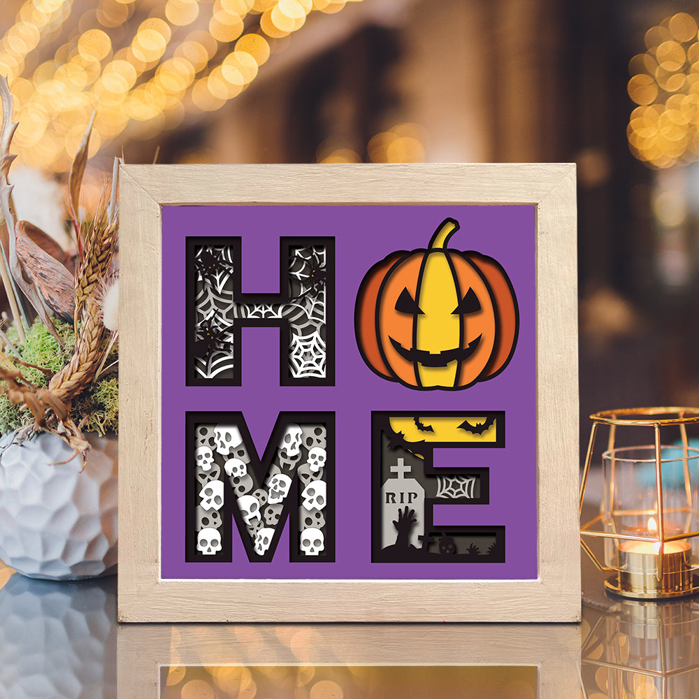 Halloween Home – 3D Shadow Box SVG File for Cricut & Silhouette