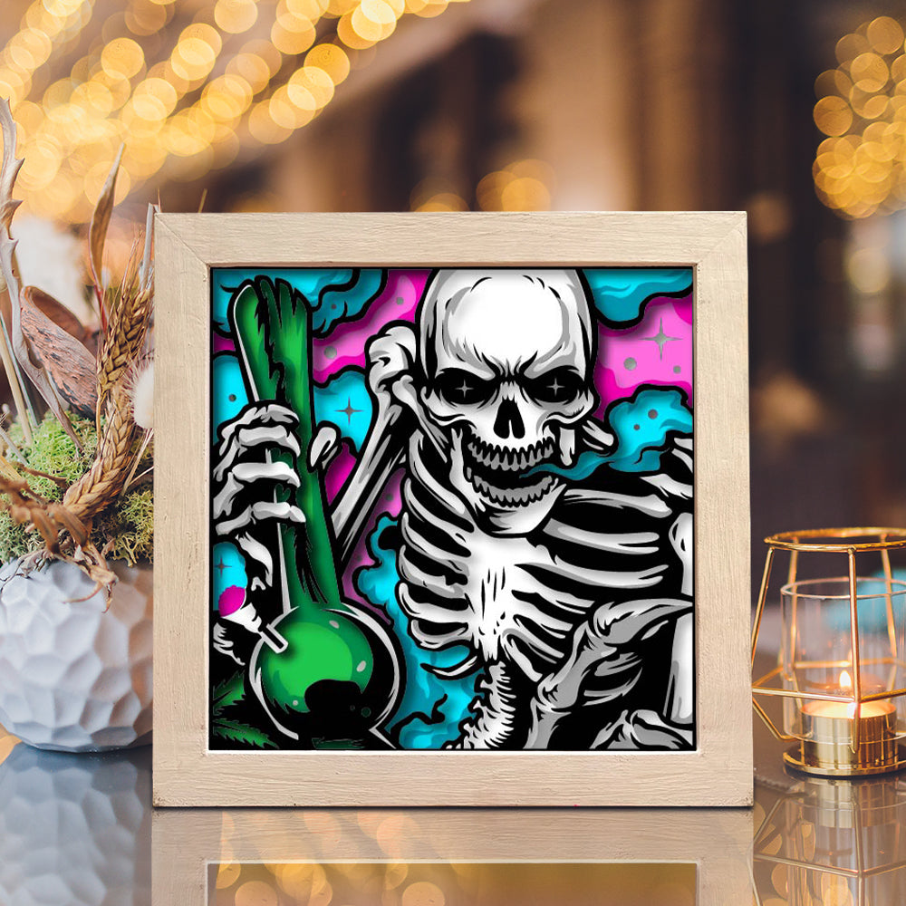 Smoke Skull – 3D Shadow Box SVG File for Cricut & Silhouette