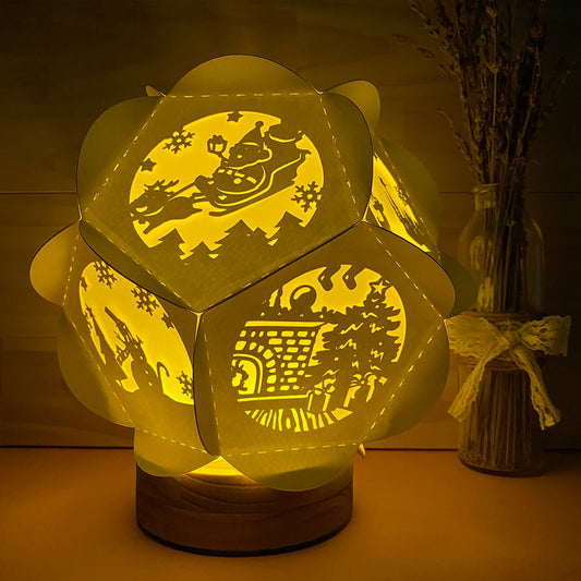 Xmas 3 - 3D Pentagon Lantern File - Cricut File - VEKTOR KRAFT