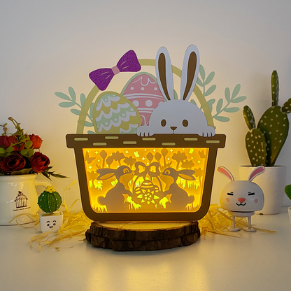 Bunny Eggs – 3D Easter Basket Box 2 File - Cricut File - VEKTOR KRAFT