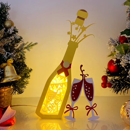 Cheers – 3D Champagne Box  File - Cricut File - VEKTOR KRAFT