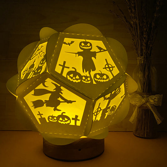 Halloween - 3D Pentagon Lantern File - Cricut File - VEKTOR KRAFT