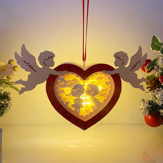 Couple Love – 3D Heart Cupid Lantern File - Cricut File - VEKTOR KRAFT