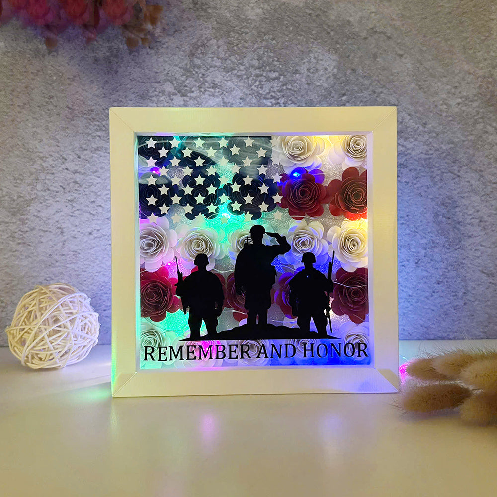 Memorial Day – 3D Shadow Box SVG File for Cricut & Silhouette